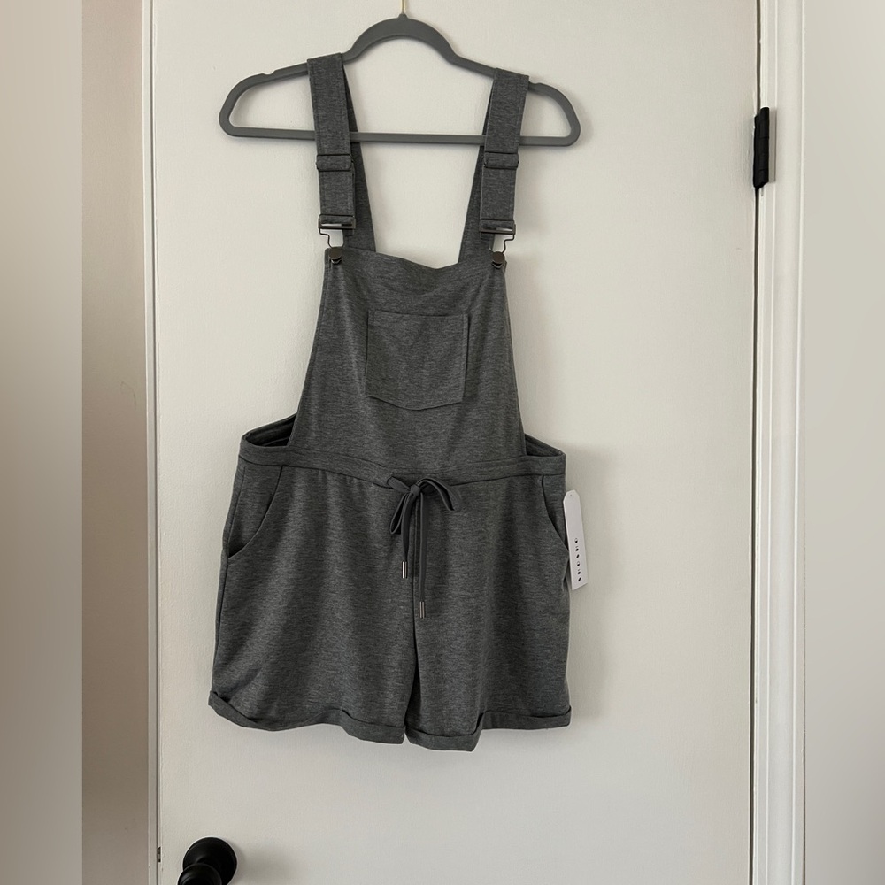 Shosho Charcoal Overall Shorts